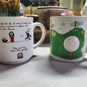 Russ Golf and Cathy Comic Coffee Cup - Vintage